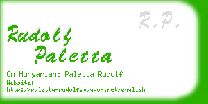 rudolf paletta business card